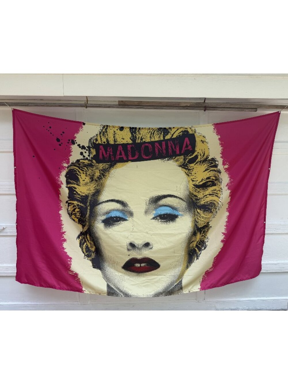 Madonna Huge 93x60 commercial display banner with grommets; Rock & Brews display